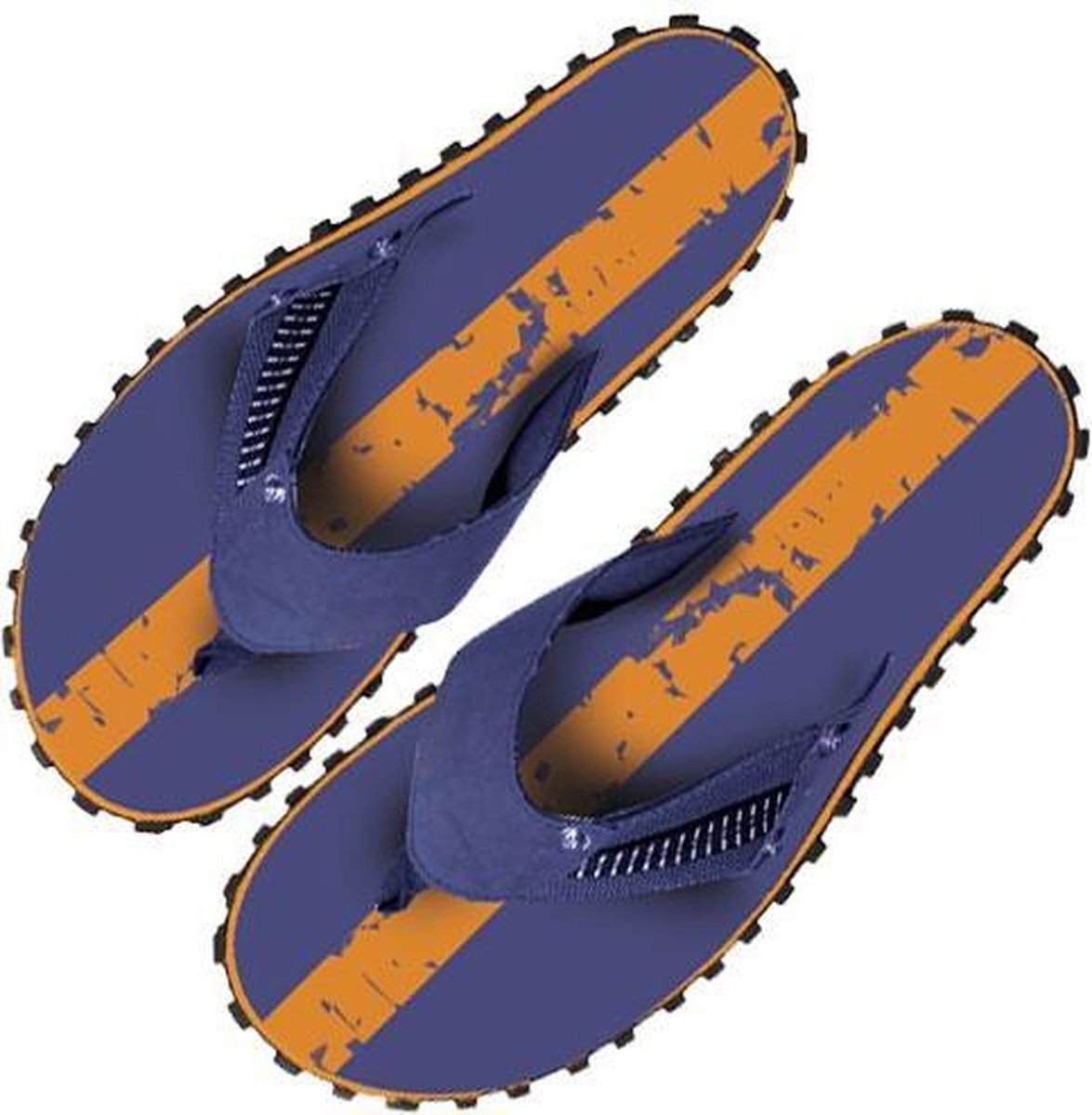 Beco teenslippers heren donkerblauw/oranje