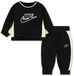 Nike Kids Ft Blocked Crew Set Zwart 12 Months Kinderen