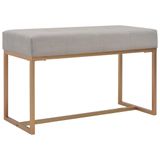 VidaXL Bankje 80 cm fluweel grijs