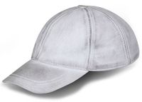 Urban 5884® - 100% echt Lams leer - GEEN PU - Leren Pet - Verstelbaar - Unisex - Baseball Cap - Craft grey - One Size