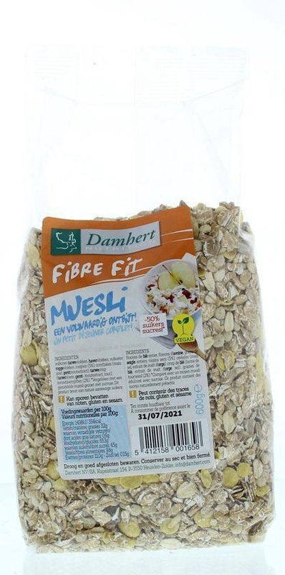 Damhert Muesli Fibre Fit Suikervrij