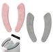 Set van 2 Zachte Microvezel WC-Brilhoezen in Grijs en Roze