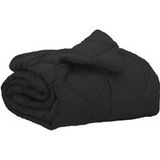 Duvet complet noir 140 x 200 cm microfibre