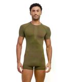 FALKE Warm Shortsleeved Shirt sneldrogend functioneel shirt met korte mouwen heren groen - maat XXL