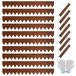 Bordure de pelouse métallique – Bordure flexible – Lot de 10 pièces – Hauteur 20 cm – Avec piquets de terre – Convient aux bordures et allées – Aspect rouillé