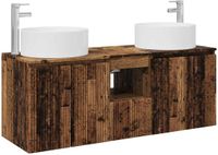 vidaXL Badkamerkastenset 3 st Oud hout 49,5 x 44,5 x 65,5 cm