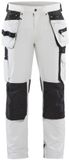 Blåkläder Schildersbroek met 4-weg stretch 1079-1645 - Wit/Donkergrijs - D116