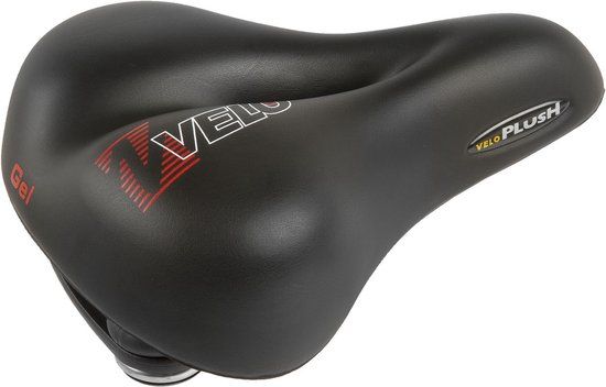 Velo Plush Gel Elasto Dames Zwart - Fietszadel - Stadsfiets