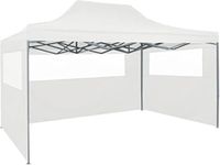 Merkloos / Sans marque Pop up partytent - Partytent opvouwbaar - Vouwtent - Partytent opvouwbaar met zijwanden - Wit