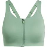 adidas Performance TLRD Impact Luxe High-Support Beha met Rits - Dames - Groen- 80A