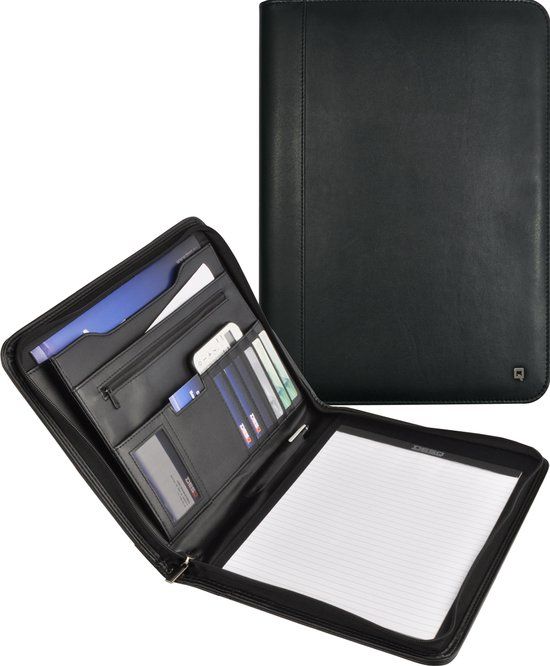 DESQ Schrijfmap met ritssluiting A4 - Zwart