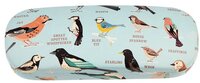 Rex London Brillendoos met vogels - Blauw - Magneetsluiting - 16 x 6 x 4 cm