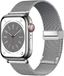 By Qubix Qubix Milanese bandje met vouwbare magneetsluiting - Zilver - Geschikt voor Apple Watch 44mm / 45mm / 46mm / 49mm