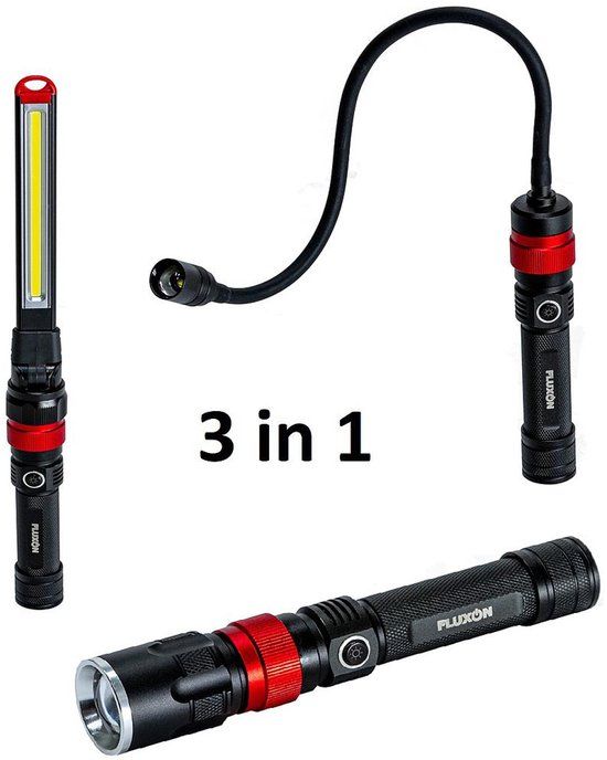 fluxon LED werklamp 3 in 1 oplaadbaar magnetisch