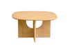 MASSARI Table basse design bois clair manguier massif L80 cm
