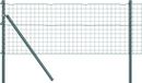 vidaXL Euro-hek met grondbevestiging 10 x 0,8 m pvc-coated staal groen