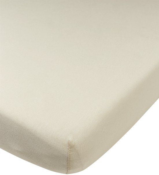 Meyco Baby Uni hoeslaken ledikant - jersey - soft sand - 60x120cm