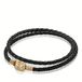 Pandora Damen Leder Armband Dopp. m 14k Gold 550705CGY-D2