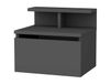 [Brand] Table de chevet suspendue 1 porte gris anthracite 40 cm