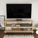 Hanah Home Elegante tv-standaard, goud & oak, 120 cm x 44,6 cm x 47,4 cm