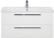 BES LED Seville Badmeubelset 100 cm - Wit Hoogglans - Keramische Wastafel Wit Enjoy