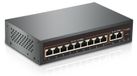 Switch PoE - 9 ports PoE + 2 uplink - 100 Mbps - 120 W - Protection contre la foudre 6 kV