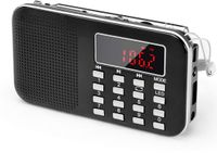 Unyqoos® Radio portable compacte avec MP3 et lampe de poche pour activités de plein air