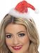 Smiffys Kerst diadeem - mini kerstmuts - rood - polyester - kerst haarband