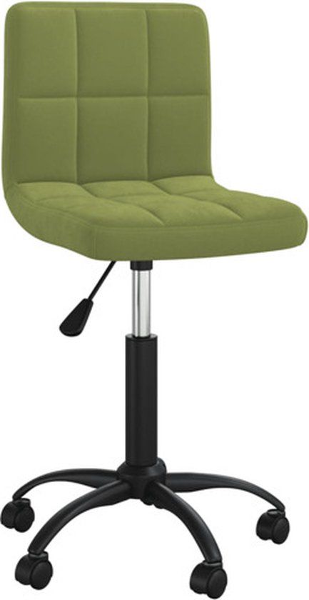 vidaXL Kantoorstoel draaibaar fluweel lichtgroen