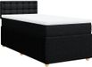 vidaXL Boxspring met matras Stof Zwart 90x190 cm