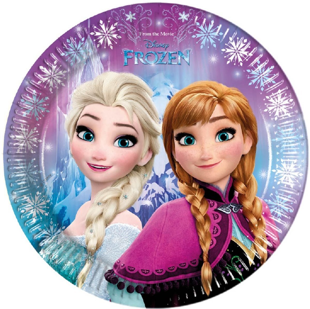 Procos Disney-Frozen-Kartonnen-wegwerp-borden-blauw