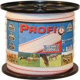 Kerbl Profi afrasteringsband 200 m 20 mm wit-rood TriC 59502