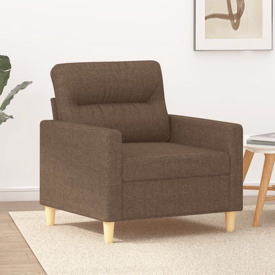 vidaXL Fauteuil 60 cm stof bruin