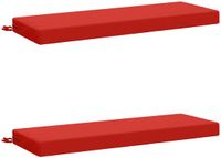 vidaXL - 2-delige Bankkussens SOEST - 100% Polyester - Rood