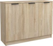 vidaXL Dressoir Sonoma eiken, 90,5 x 30 x 70 cm, bewerkt hout