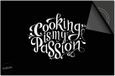 Dietrix Inductie beschermer 78x52 - afdekplaat inductie mat - Quotes - Cooking is my Passion Zwart