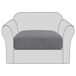 BellaHills Stretch sofa zitkussen sofa kussen meubelbeschermer sofa slipcover met elastische onderkant, spandex, jacquardstof, kleine ruiten (stoelkussenhoezen, grijs)
