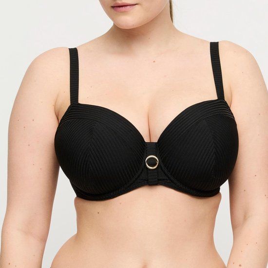 PrimaDonna Swim Delray Voorgevormde Balconette Bikini Top Zwart - Maat 75G