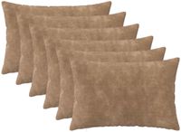 vidaXL Kussensloop - 6 stuks - HEERLEN - Taupe - 50 x 70 cm - Microfiber Fleece