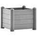 Jardinière surélevée 43x43x35 cm PP gris pierre