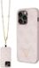 Guess 4G Triangle Crossbody Case - Apple iPhone 14 Pro - Roze