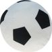 Krüger & Gregoriades Pluche bal - speelgoed voetbal - D16 cm - zwart/wit