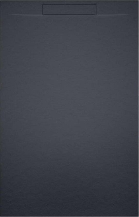 Riho Isola Douchebak - 140x80 cm - Mat Antraciet - Vierkant - Met Afvoer