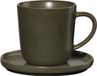 ASA Selection coppa nori tasse à expresso avec soucoupe, porcelaine, vert, 80 ml
