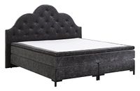 Atlantic Home Collection Boxspringbed CARO LUXE, 180 x 200 cm, inclusief topper (hardheidsgraad H2), antraciet