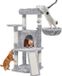 Bol Poteau griffoir pour Chats - Arbre à grimper stable avec maison - 107 cm