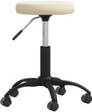 vidaXL - Tabouret de massage - velours - crème