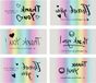 Marque non spécifiée Lot de 120 cartes de remerciement pour petites entreprises, arc-en-ciel holographique, 6 styles