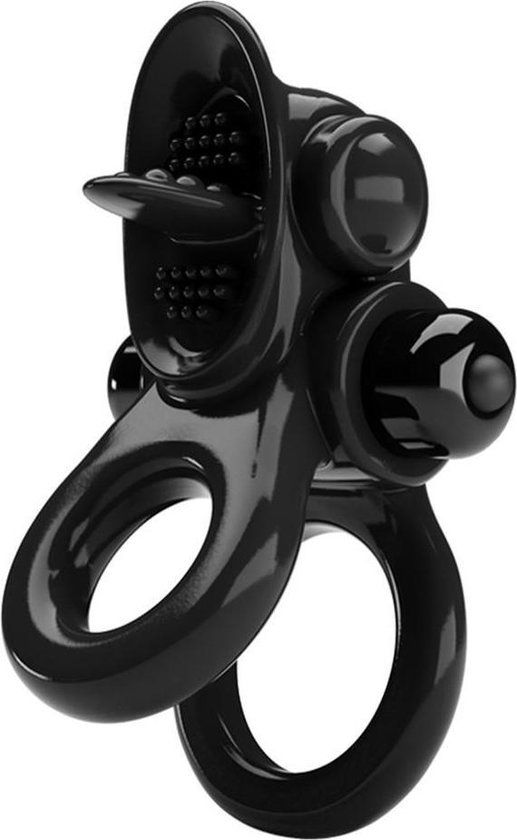 Pretty Love - Passionate Ring - Vibrerende Cockring - Zwart