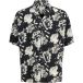 JACK&JONES JJJEFF MONOCHROME AOP RESORT SHIRT SS Chemise Homme XXL Noir Viscose